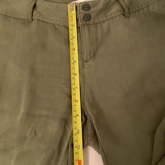 Coldwater Creek Olive Tencel Roll-Up Cargo Pants Women’s Size 6 - Picture 4 of 12
